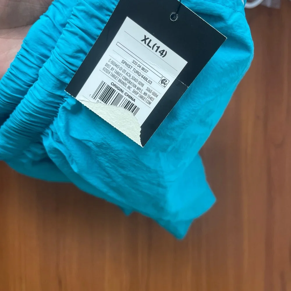 Art Class Kids Girls Nylon Athletic Sports Shorts Blue Size XL